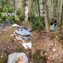 Kitsap REALTORS5 cleaning up homeless encampment