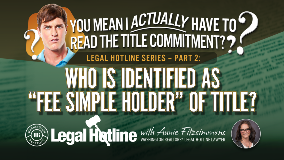 Who is Fee Simple Holder of Title?